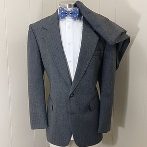 Bespoke Grey Lana Vergine Herringbone